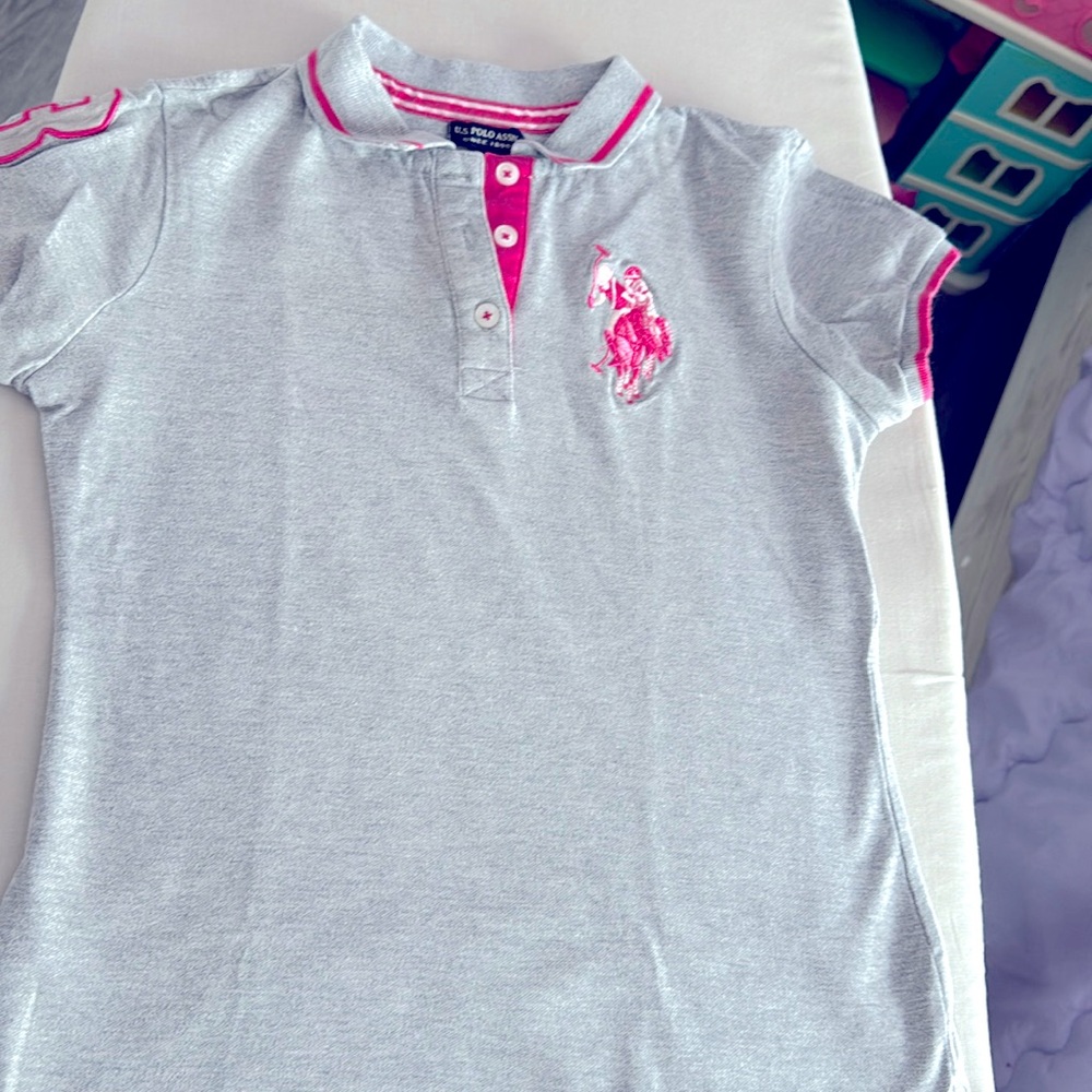 Gray & pink top shirt